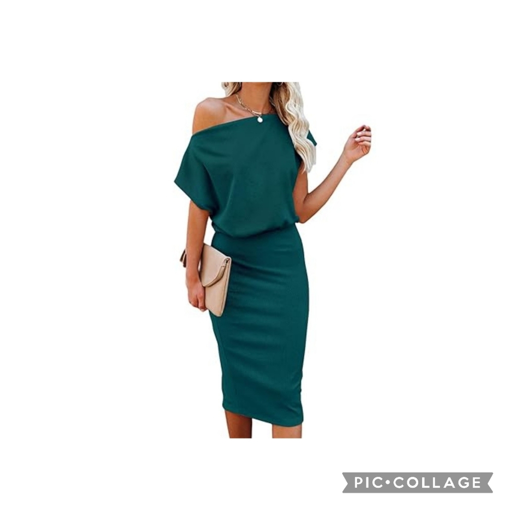 Dress Off-Shoulder Stretchy NWT L Classy